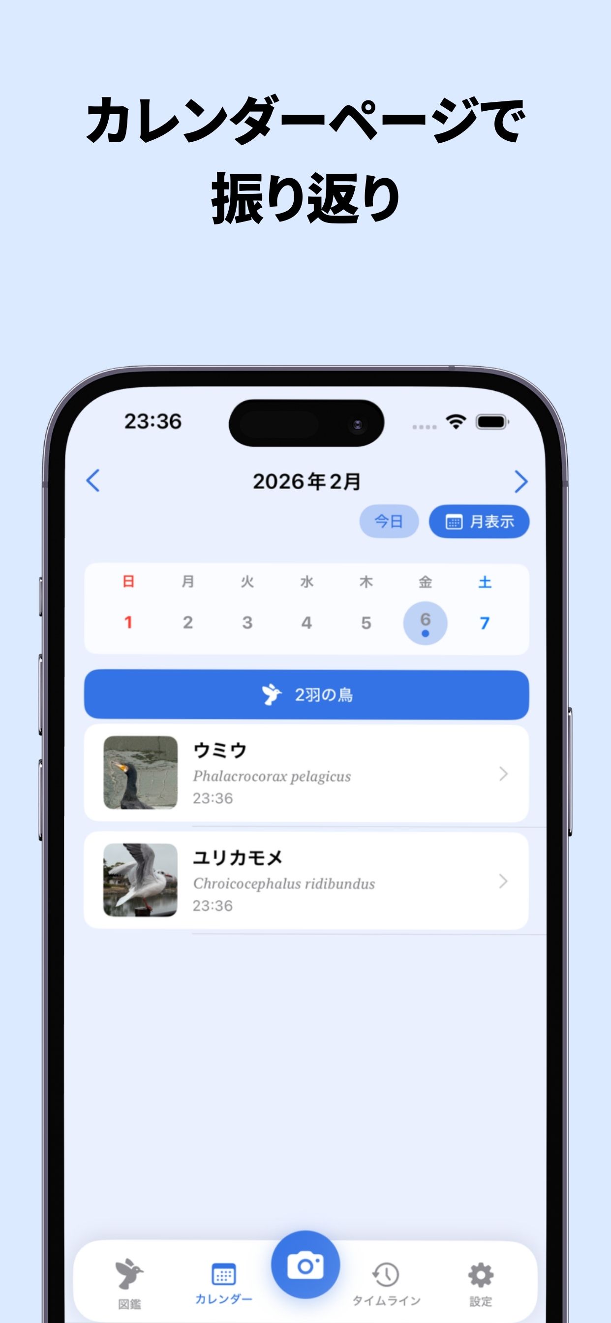 カレンダー画面